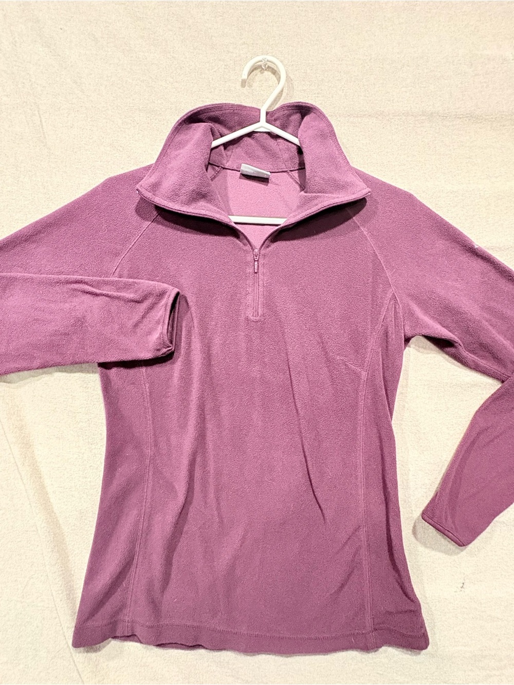 Columbia Women's Mauve Half-Zip Fleece Pullover Small